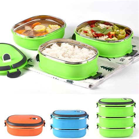 lunch box stainless steel thermal compartment food container|insulated lunch box keep warm.